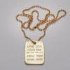 Israeli Kidnapped Dog tag Necklace Gold Plating